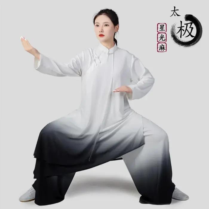 Hauts en rayonne satinés pour hommes - Ensemble de vêtements traditionnels chinois pour arts martiaux occasions spéciales