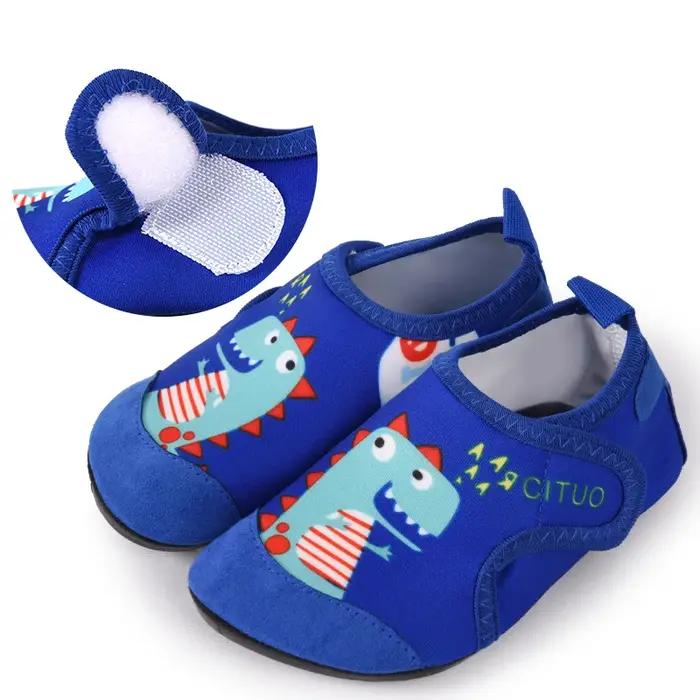 Chaussures de plage pour enfants, chaussettes de natation, dessin animé dinosaure, antidérapantes, F
