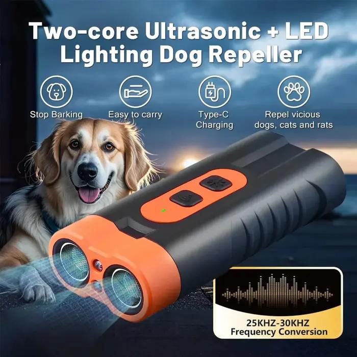 Répulsif à ultrasons pour chiens 2025 à double tête haute puissance