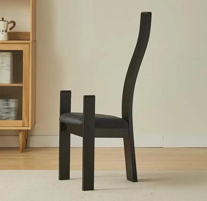Design Restaurant salle à manger chaise noir français rétro chambre
