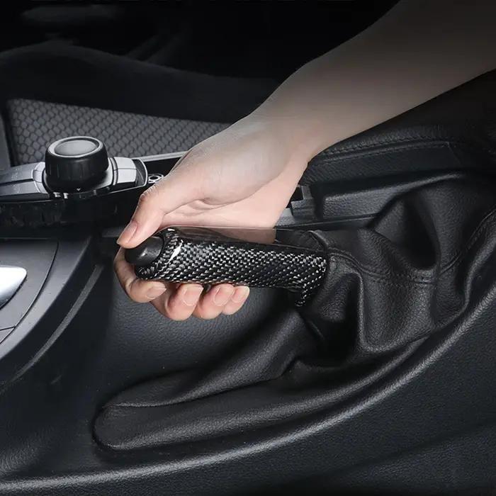Poignées de frein à main universelles en fibre de carbone véritable pour BMW E46, E90, E92, E60, E39