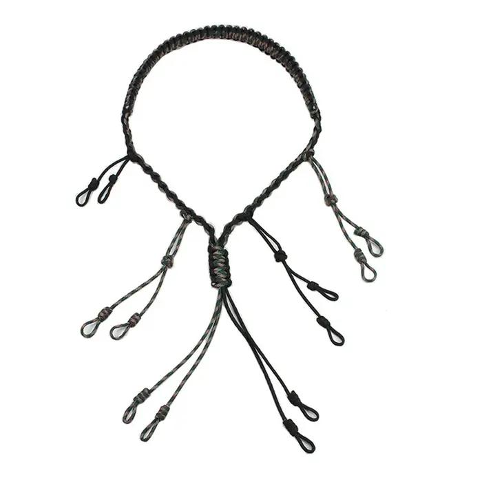 Cordon sifflet main tressé dragonne appel canard chasse lanière leurre corde extérieur pour chasseurs occassions spéciales