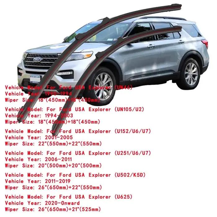 Essuie-glace de voiture, pour Ford USA Explorer SUV U2 U6 K5D 1990 1994 2001 2003 2005 2006 2010 201