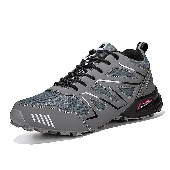 2025 nouveaux hommes chaussures de randonnée en plein air chaussures de sport imperméables confortables en cuir randonnée bottes d'entraînement grande taille chaussure tactique hommes