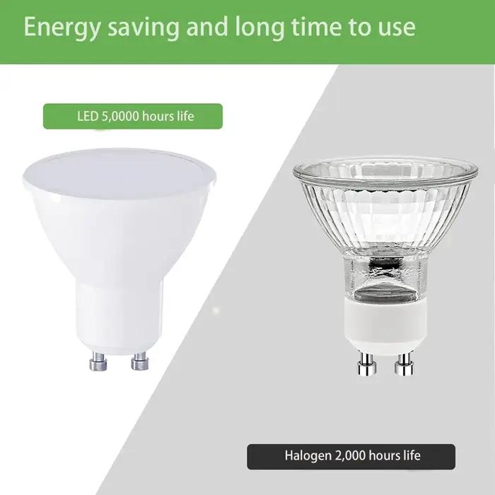 Ampoule de projecteur LED GU10 AC220V 3W 6W 9W 12W, Angle de faisceau de 180 degrés, haute luminosit