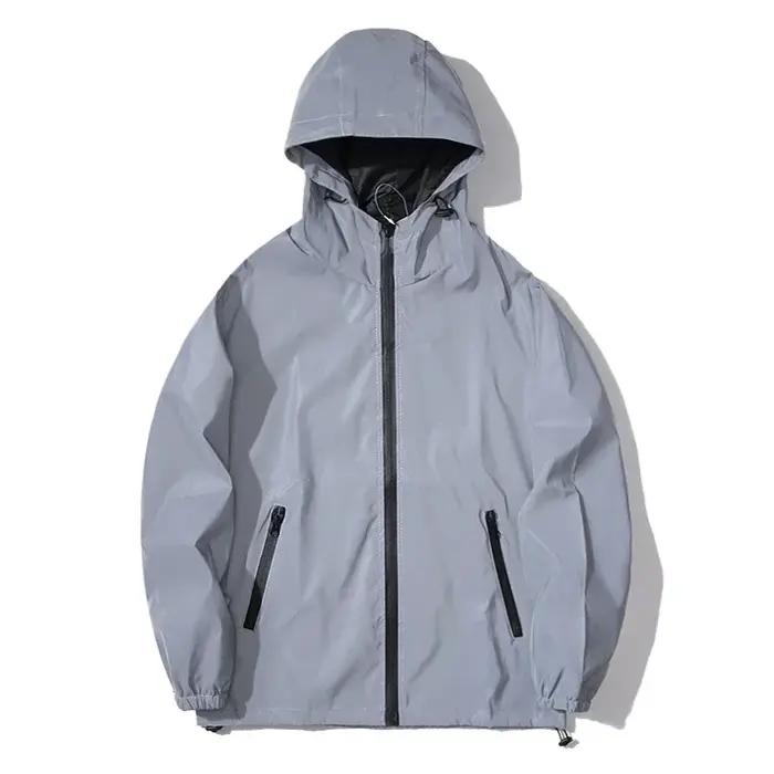 Vêtements réfléchissants de nuit pour Couple, veste de couleur unie en Polyester pour étudiant, unif