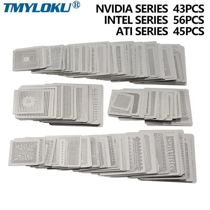BGA – carte graphique à chaleur directe, 144 pièces/lot, pochoirs INTEL/ NVIDIA/ ATI, puces vidéo, K
