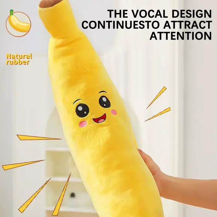 Animaux de compagnie calmant banana en peluche jouet squeaky 2 in 1 anxiété ennui relief chien mâcher des jouets doux