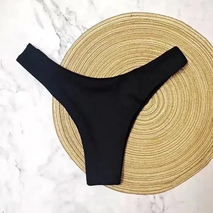 nouveau bas de Bikini maillot de bain pour femme taille basse bas solide rouge maillots de bain stri
