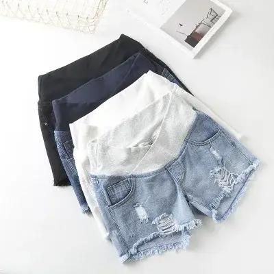 Short en Denim taille basse pour femmes enceintes, vêtements d'été, pantalons amples pour femmes enc