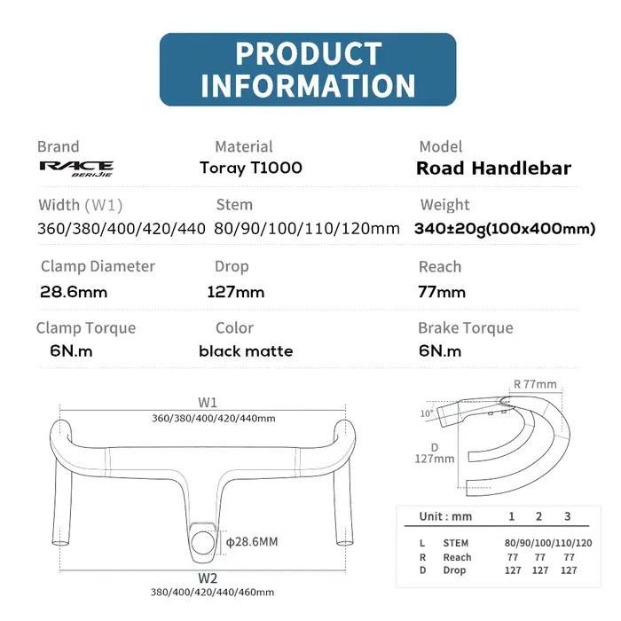 Câble interne de vélo de route RACE, Cockpit de guidon de vélo entièrement intégré en Fiber de carbo