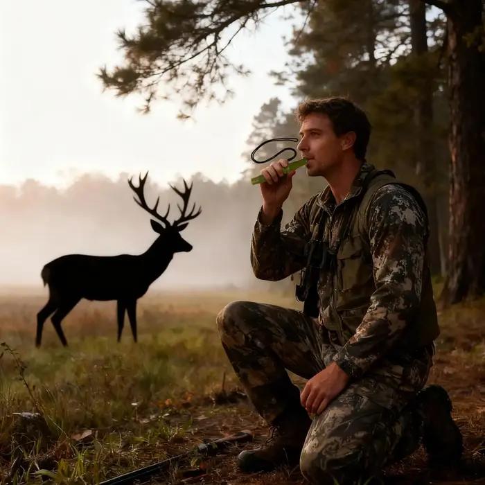 Appeau cerf ajustable réaliste - Outil chasse longue durée, attirant chevreuil, photographes faune