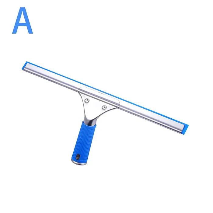 Raclette et lave-vitres en microfibre pour fenêtres, manche en aluminium, raclette en caoutchouc naturel, outil de nettoyage pour vitres et miroirs, cadeau pratique pour la maison et le bureau
