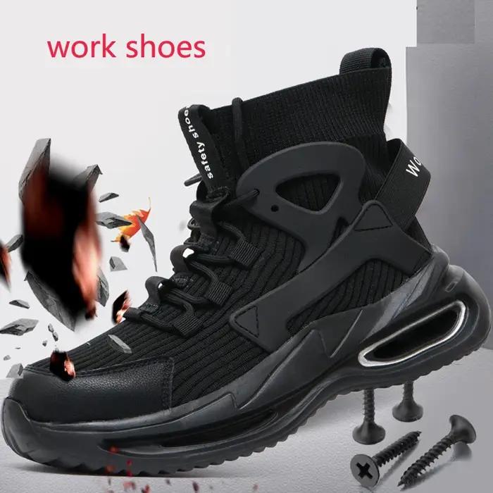 Chaussures de sécurité S3 pour hommes avec embout en acier botte de travail légères et respirantes pour homme sécurité travail construction artisanat