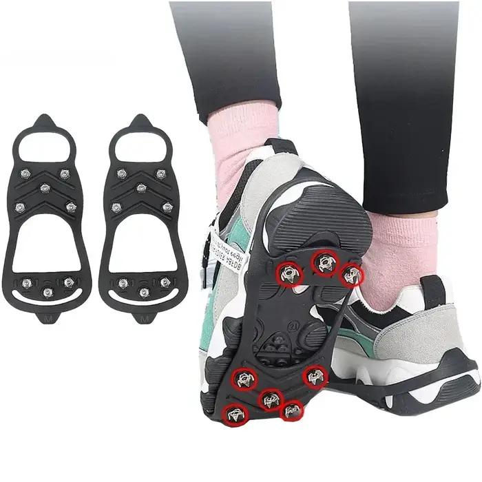 Pince à glace en caoutchouc résistante pour sécurité hivernale marche randonnée escalade neige glace bottes chaussures sécurité antipatinage occasionnels