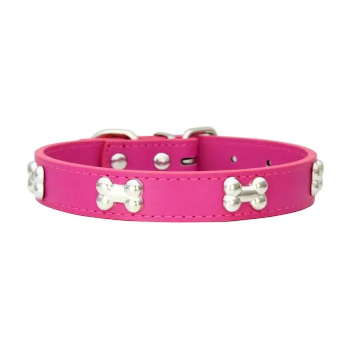 Collier de cuir Sophia pour chien élégant pour promenade quotidienne et concours de beauté canin