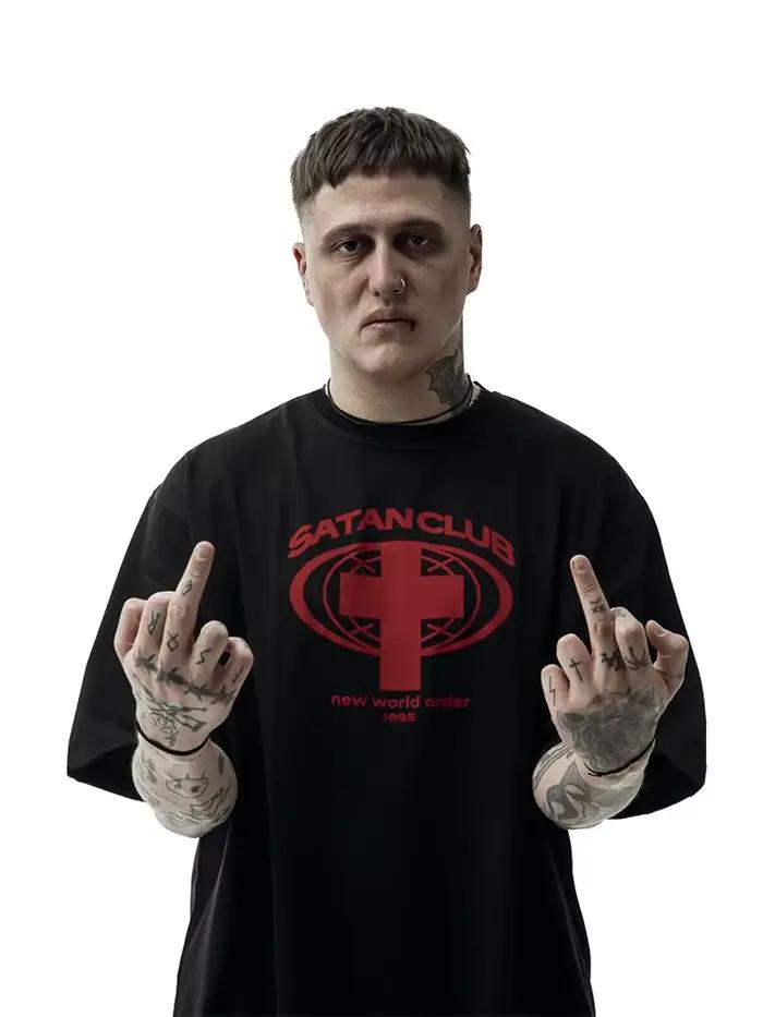 Économie à manches courtes Satan Club Graphic pour hommes