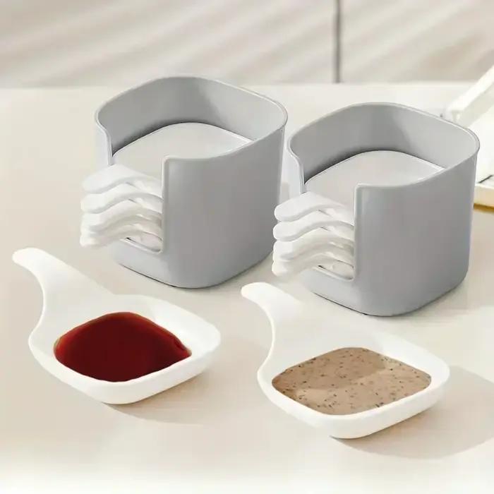 Ensemble de 7 plats à sauce en plastique rust proof pour dîners élégants et soirées festives