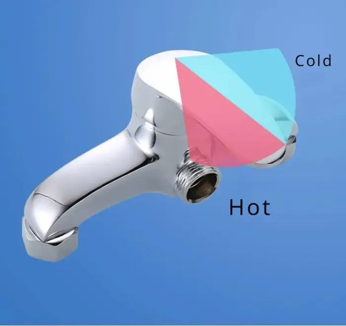 Robinet mural cuisine mélangeur cuivre - Mitigeur évier lavabo avec valve pour cuisine extérieure