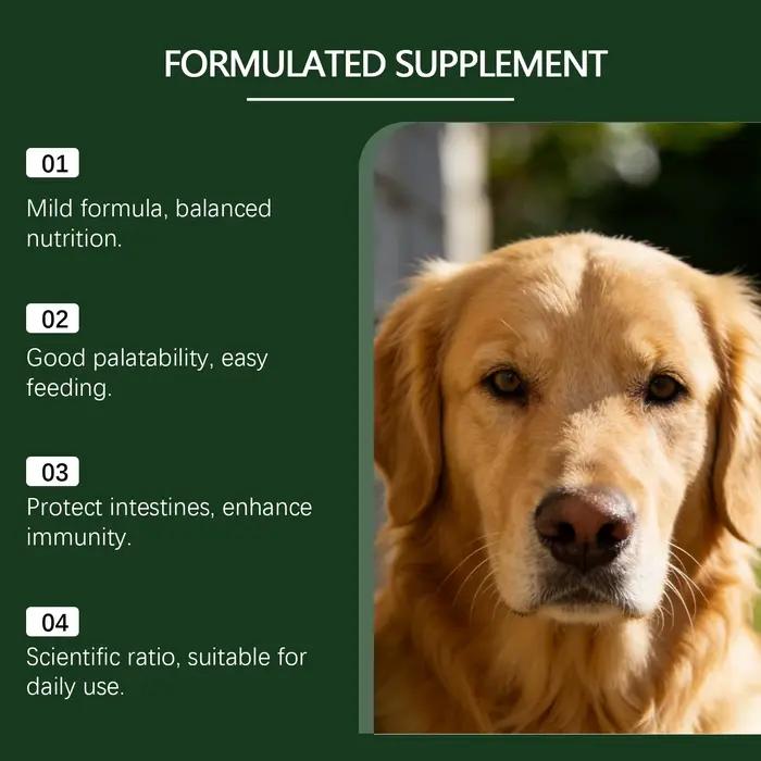 Poudre nutritionnelle pour chiens : favorise la digestion
