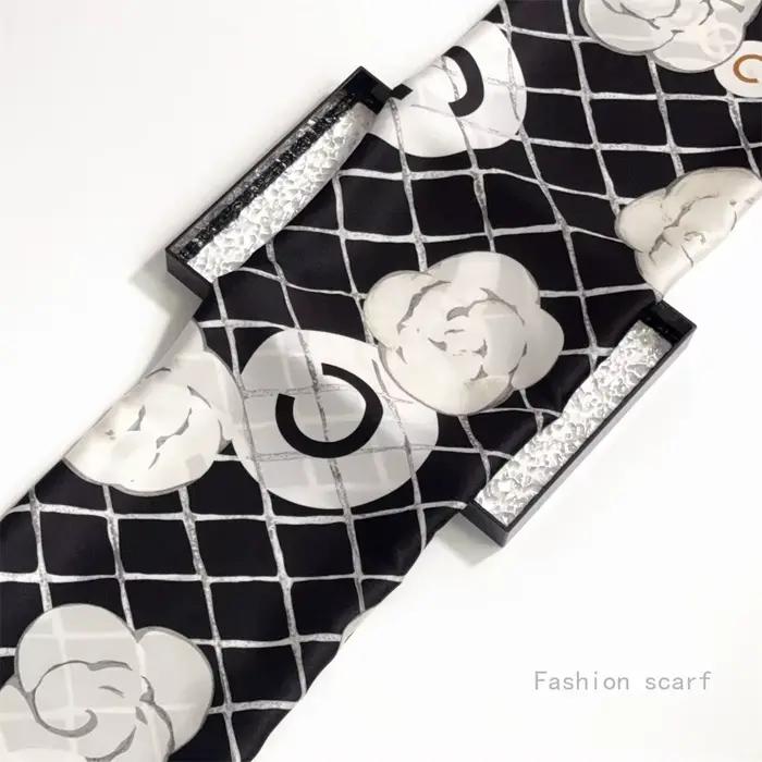 Français 90cm Plaid Rose sergé soie femmes voyage crème solaire châle grand carré écharpe foulard fo