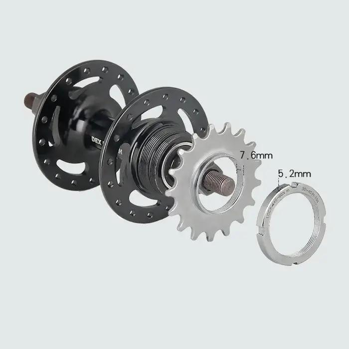 Deemount – roue libre de vélo à pignon fixe, verrouillage du moyeu, 1 vitesse, anneaux de verrouilla