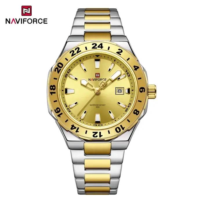 Montre sport luxe NAVIFORCE homme quartz - Cadran lumineux calendrier acier inox waterproof relogio masculino