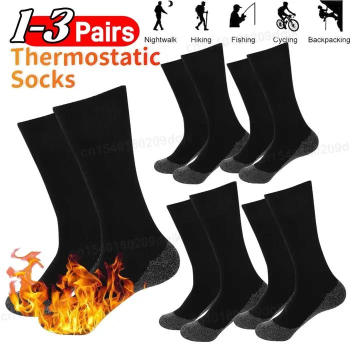 Chaussettes thermiques pour chasse d'hiver - Compression unisexe Randonnée Course 1-3 paires
