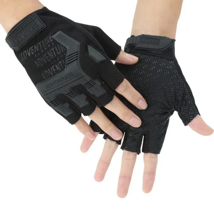 Gants tactiques demi-doigts anti-dérapants - Chasse, vélo et pêche été, respirants pour sports outdoor
