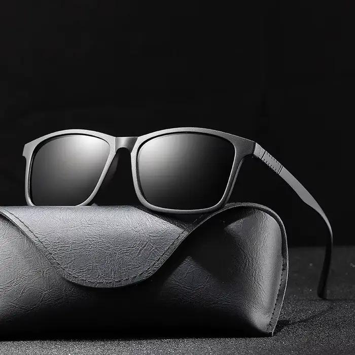 Lunettes de vélo Glazzy polarisées en TR-90 pour hommes et femmes protection UV400 activités extérieures pêche conduite style rectangulaire durable