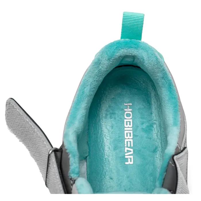 HOBIBEAR enfants fausse fourrure doublé pieds nus chaussures hiver large orteil boîte en cuir artifi