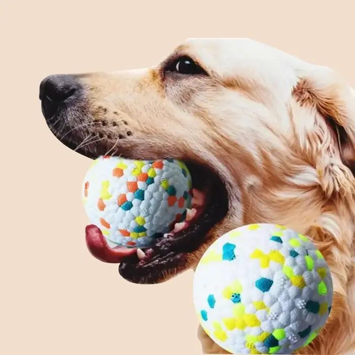 Jouet en caoutchouc léger et élastique pour chiens résistant à la mastication et au meulage des dents pour le jeu intérieur et extérieur