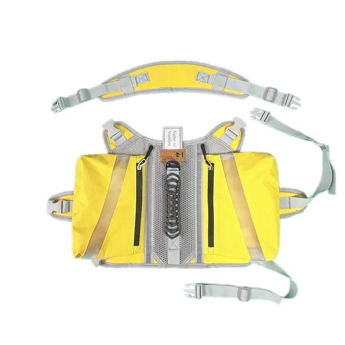Sac à dos pour chien de taille moyenne à grande, harnais tactique avec poche latérale réfléchissante