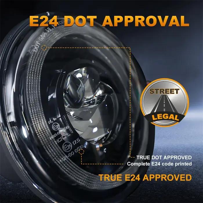 7 "phare Led de voiture pour Lada Niva 4x4 7 pouces H4 phares Led yeux d'ange pour Jeep Wrangler tou