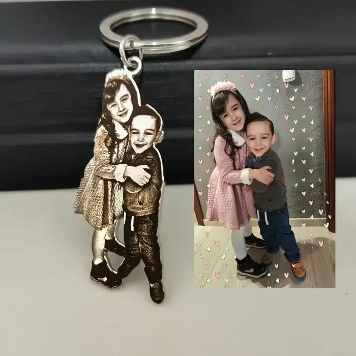 Porte-clés personnalisé avec Photo de chien, porte-clés avec Portrait de chien, cadeau commémoratif