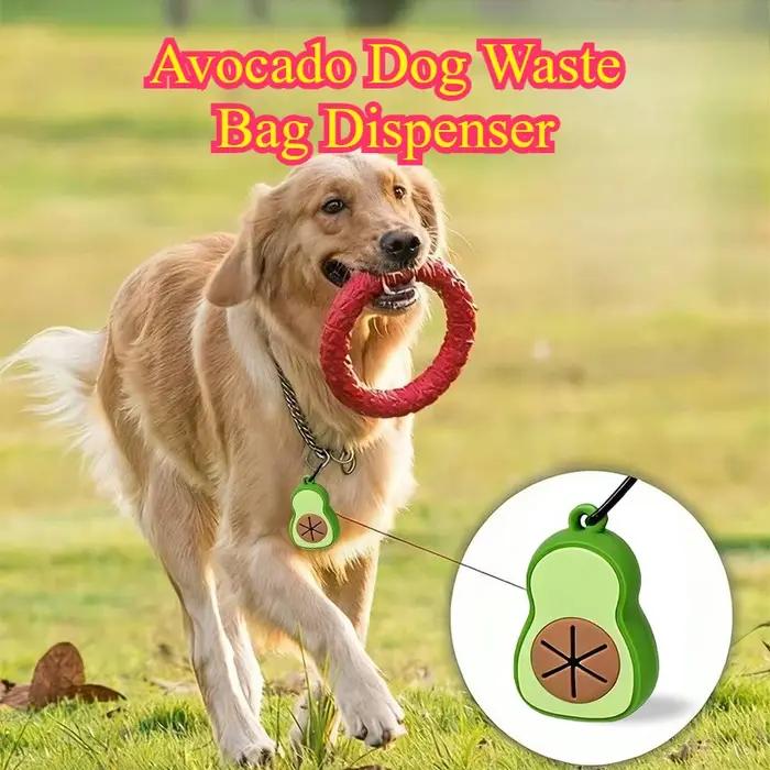 Distributeur de sacs à déjections canines en forme d'avocat