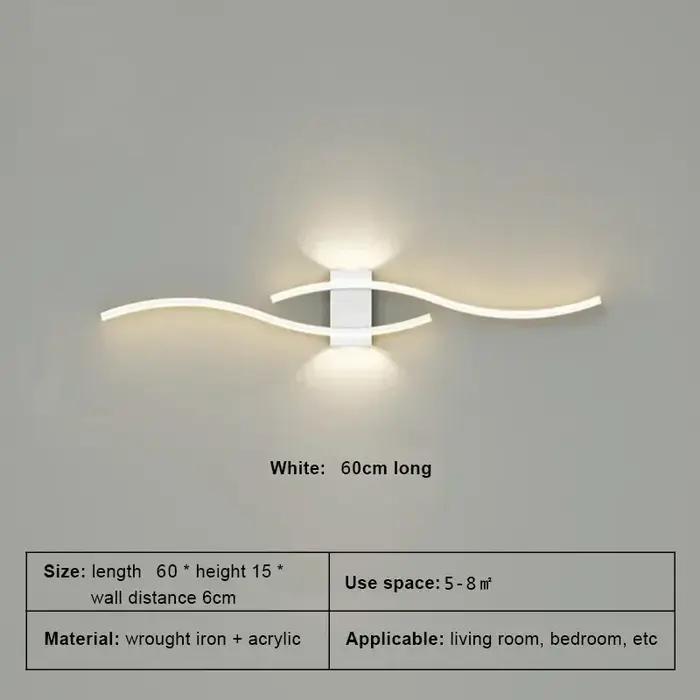 Moder mur LED lampe longue bande appliques TV fond éclairage décoratif pour chambre salon maison intérieur luminaire
