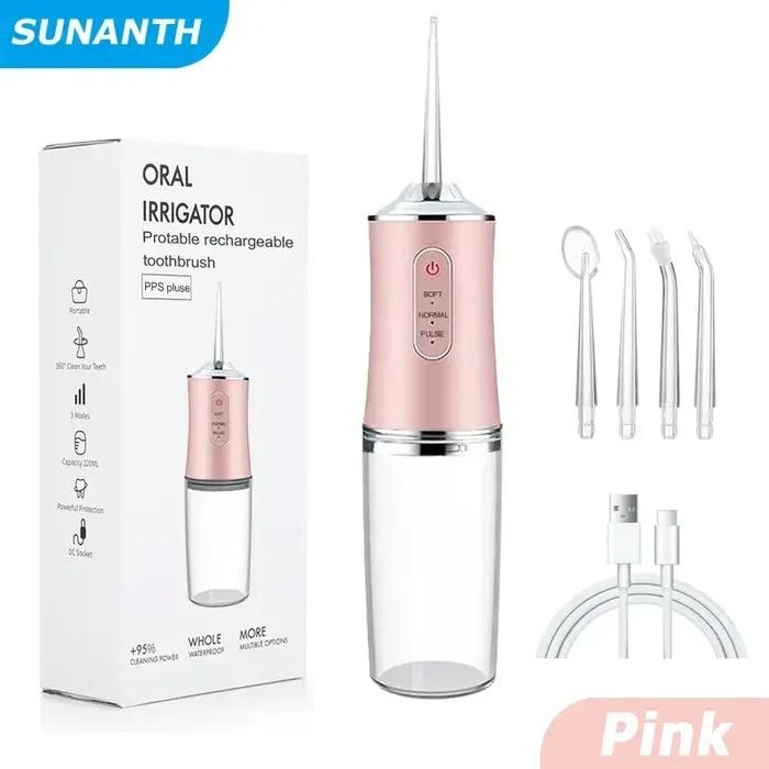 Irrigateur oral rechargeable professionnel Flosserfor avec 3 modes et buses interchangeables pour dents occasions quotidiennes et cadeaux d'anniversaire