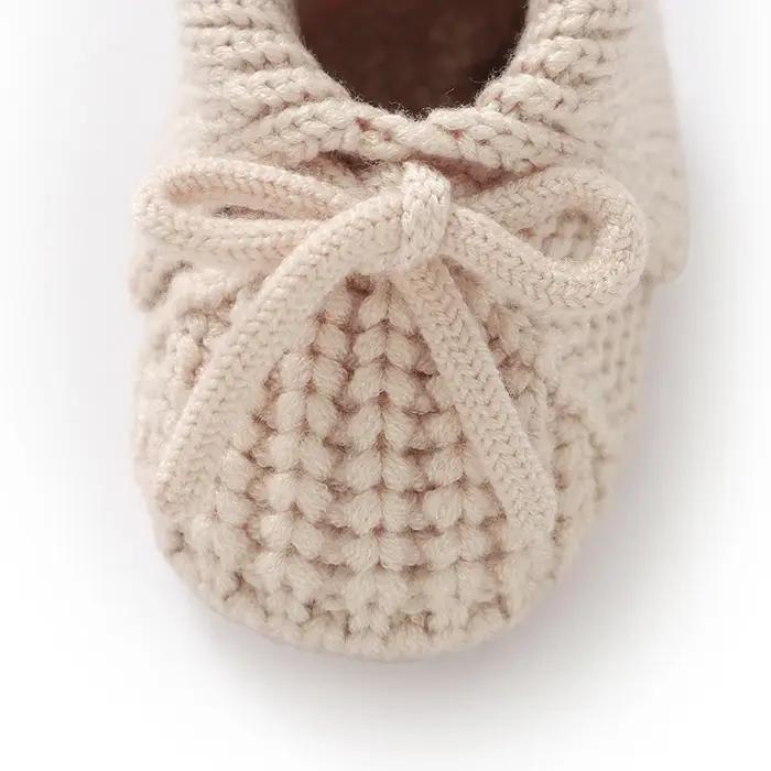 Chaussures tricotées pour bébé de 0 à 18 mois, jolies bottes de marche respirantes rabattues pour no