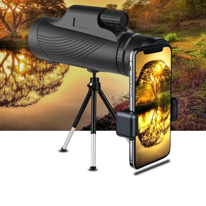 Télescope pliable 12x50 HD 5000m portable pour chasse sport camping voyage longue distance