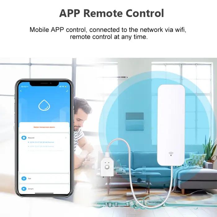 Détecteur de fuite d'eau Tuya Wi-Fi avec application SmartLife pour protection maison et commerce occasions spéciales