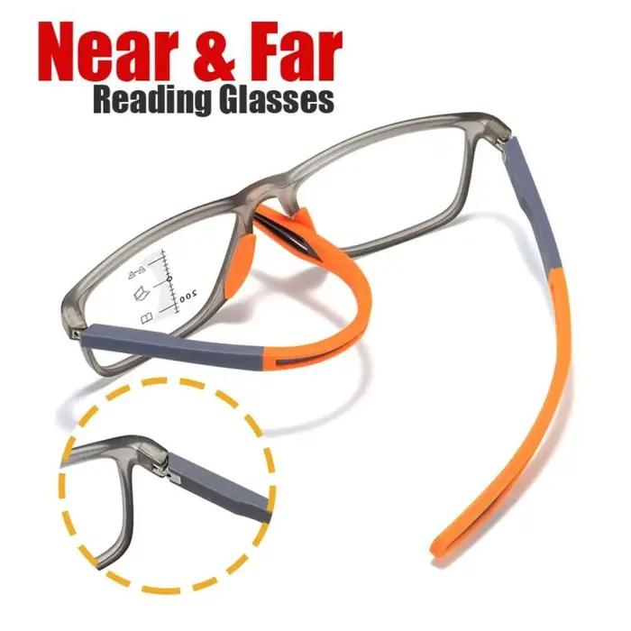 Lunettes de lecture progressives multifocales souples TR90, Anti-lumière bleue, pour hommes et femme