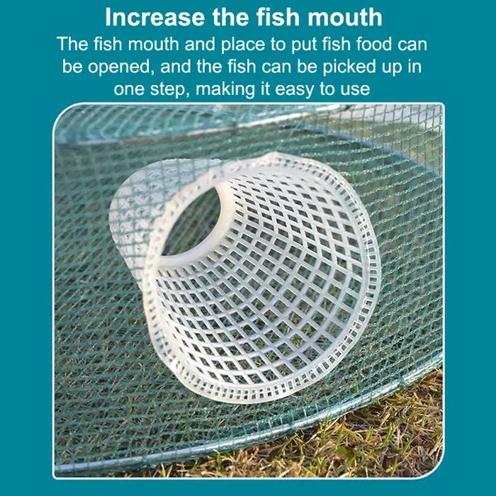 Nasse de pêche pliable ronde avec mailles 3/4 trous pour poissons crevettes et écrevisses cage de pêche facile à utiliser pour débutants et professionnels occasions spéciales