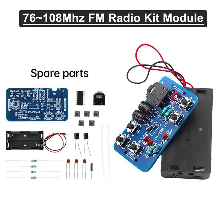 Kit de bricolage radio FM sans fil 76-108Mhz pour passionnés d'électronique et amateurs de DIY occasions spéciales