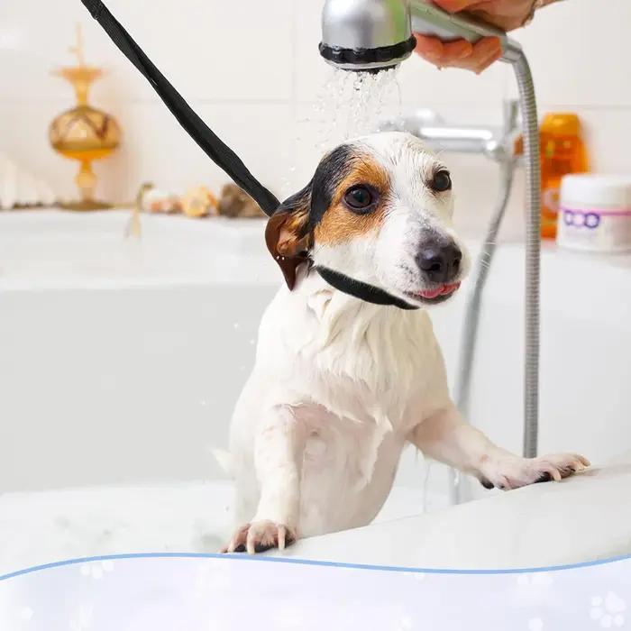 Corde de sécurité en nylon pour chats et chiots personnalisable harnais de retenue pour bain et toilettage ajustable en blanc lavande multicolore violet