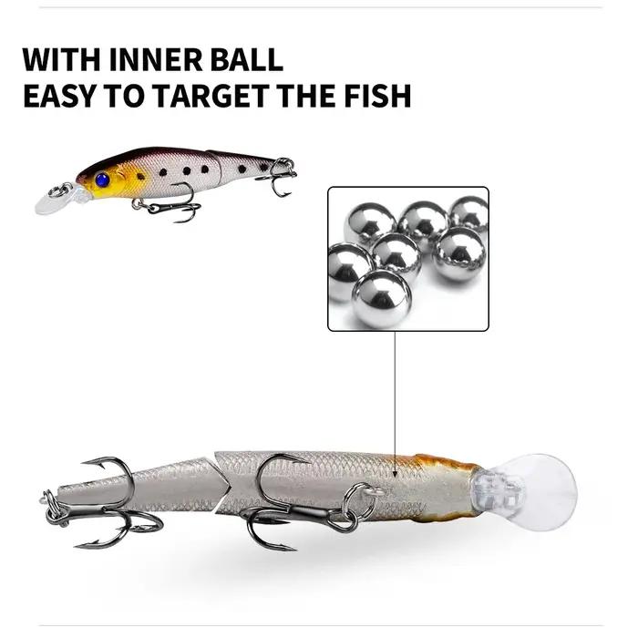 Leurre méné rigide multi-sections wobbler, appât artificiel idéal pour la pêche à la carpe ou à la p