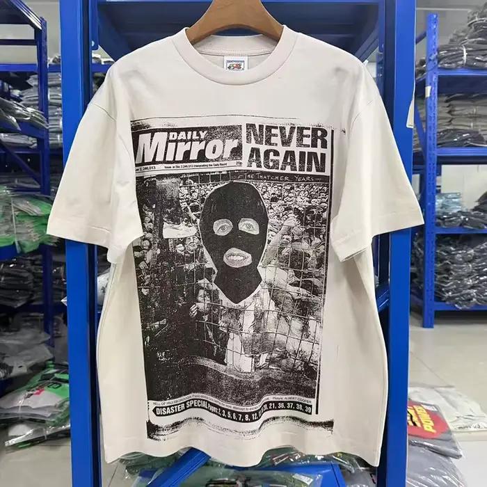 T-shirt Streetwear 26SS à imprimé graphique pour hommes et femmes, en coton de qualité supérieure, a