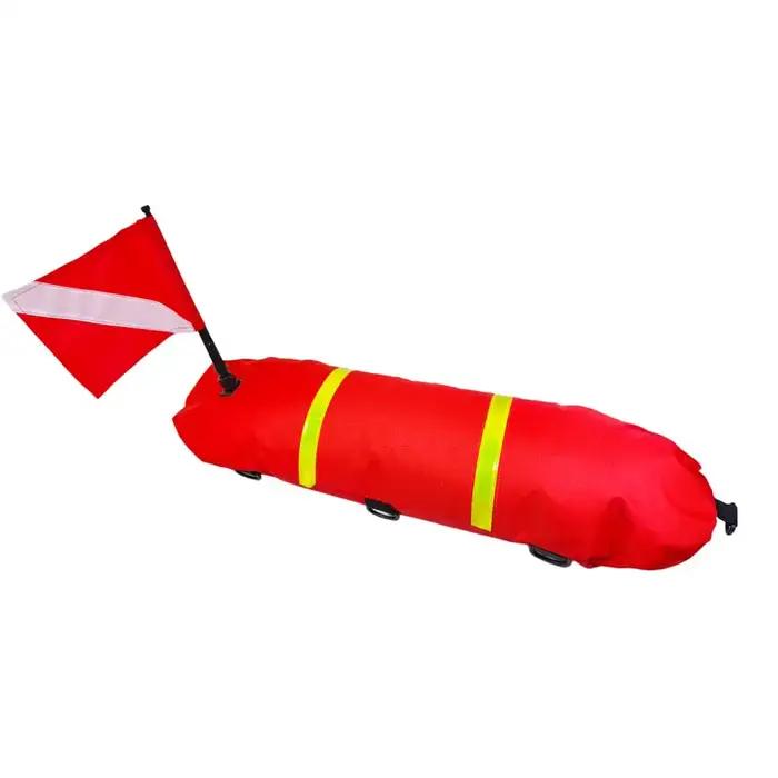 Bouée de signalisation gonflable pour la plongée libre, la pêche sous-marine et la plongée sous-marine avec tuba, bouée de surface de sécurité, bouée de signalisation de plongeur en détresse