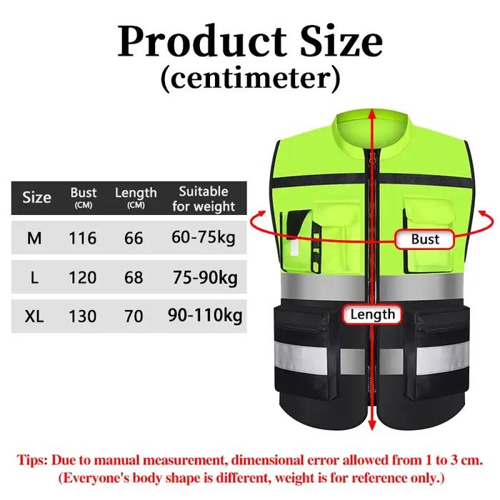 Gilet de sécurité haute visibilité avec logo personnalisable pour travailleurs de construction et volontaires de sécurité ocassions spéciales