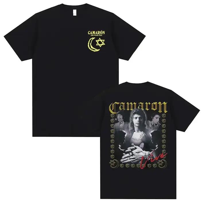 T-shirt de la tournée d'album Rock Camaron De La Isla, collection été 2026, vêtements pour hommes, s